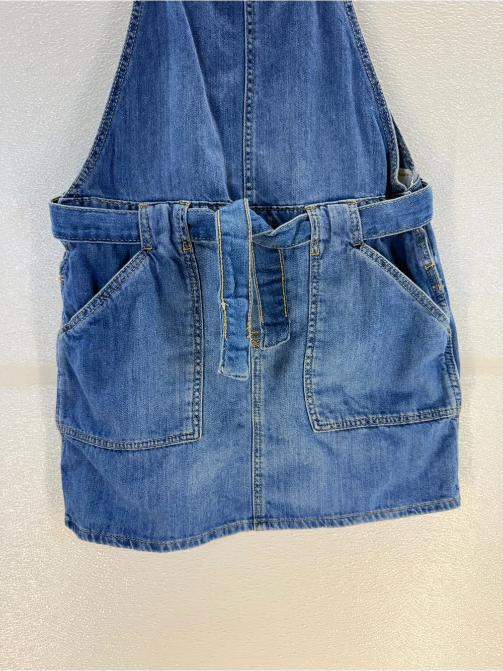 OshKosh B’gosh Girls Denim‎ Overall Jumper Dress Size 12/12A Blue Jean